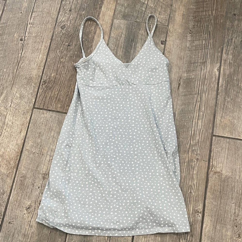 Brandy Melville Light blue cotton floral dress